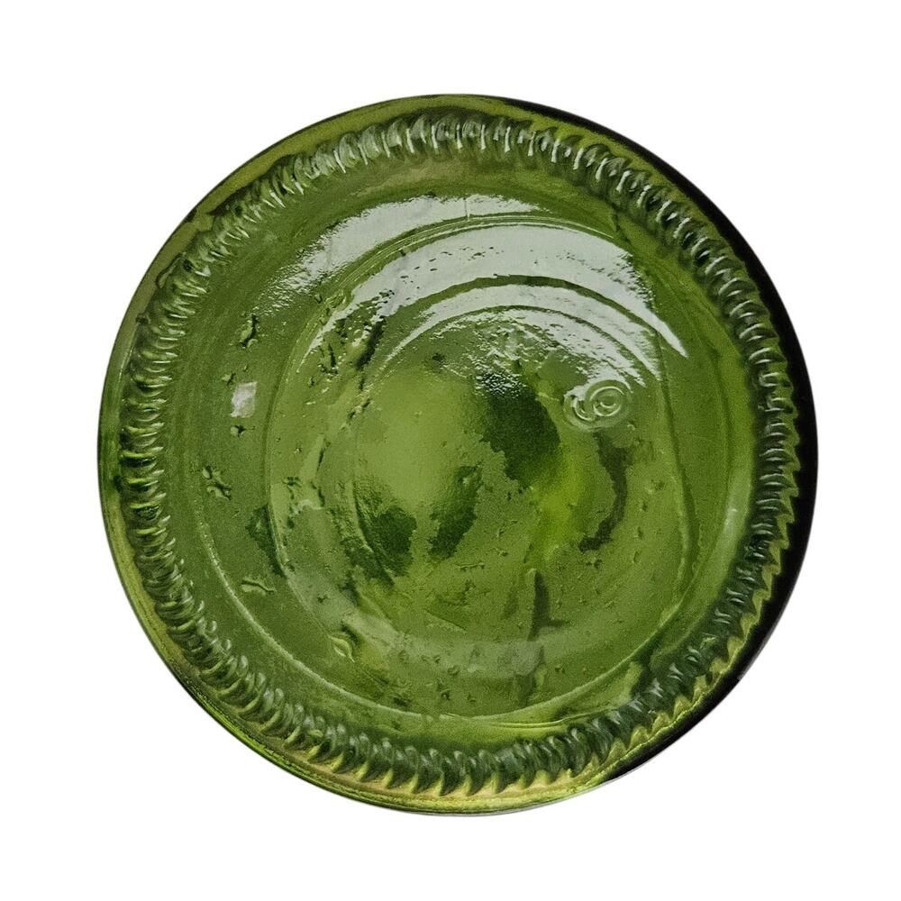 Vintage Green Glass Bottle Vase Apothecary Style Decorative Bottle - Picture 3 of 3